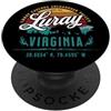 KAEDAM Gifts: Virginia Cities Orsetto solare retrò Luray Virginia Shenandoah Valley Souvenir PopSockets PopGrip Adesivo