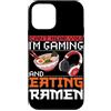 Ramen And Gaming Anime Gifts For Boys Ki Custodia per iPhone 12 mini Non riesco a sentirti, sto giocando e mangiando Ramen Gamer giapponese