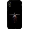 Paint Dripping Patriotic 4th of July US Custodia per iPhone X/XS Elicottero Pilota Aviazione Bandiera Americana USA Drip Graffiti