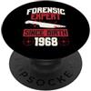 True Crime Merch for Investigative Crime Esperto forense dalla nascita 1968 Compleanno a tema crimine vero PopSockets PopGrip Adesivo