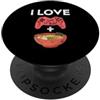 Ramen And Gaming Anime Gifts For Boys Ki I Love Gaming Ramen giapponese Noodle Bowl Controller Gamer PopSockets PopGrip Adesivo