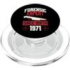 True Crime Merch for Investigative Crime Esperto forense dalla nascita 1971 Compleanno a tema crimine vero PopSockets PopGrip per MagSafe