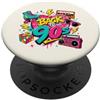 Funny Nineties 90s Costume Party Back to Back to 90s Nostalgia Roller Skate Boombox Cassette anni Novanta PopSockets PopGrip Adesivo
