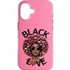 Storia nera Life Tee Co Custodia per iPhone 16 Capelli afro neri della regina dell'amore