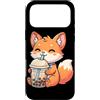 Kawaii Boba Tea Japan Otaku Bubble Milk Custodia per iPhone 17 Pro Max Fox Bere Boba Tea Kawaii Giappone Otaku Bubble Milk Tea