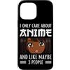 African American Anime Otaku Manga Lover Custodia per iPhone 13 Pro Max Mi interessa solo anime e mi piace forse 3 Persone Anime nero