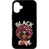 Storia nera Life Tee Co Custodia per iPhone 16 Plus Regina dei capelli afro Black Love