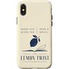 Literary Citrus Collective Custodia per iPhone X/XS Leggi un romanzo The Lemon Twist Book Lover Reader