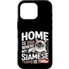 Siamese Cat Lover Owner Custodia per iPhone 16 Pro La casa è dove il mio siamese è un simpatico amante dei gatti
