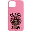 Storia nera Life Tee Co Custodia per iPhone 15 Plus Capelli afro neri della regina dell'amore
