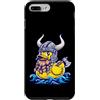 Vikings Designs Custodia per iPhone 7 Plus/8 Plus Anatra di gomma vichinga divertente