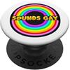 Shopp Divertente LGBTQIA+ Suoni Gay Bi Pride Bandiera Arcobaleno Donne Uomini PopSockets PopGrip Adesivo