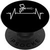 Automotive Painter Minimal Designs Pistola a spruzzo Heartbeat EKG - per pittore automobilistico o automobilistico PopSockets PopGrip Adesivo