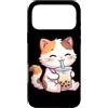 Kawaii Boba Tea Japan Otaku Bubble Milk Custodia per iPhone 17 Pro Max Kawaii Gatto Bere Bolla Boba Latte Tea Amante Giappone Otaku