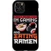 Ramen And Gaming Anime Gifts For Boys Ki Custodia per iPhone 11 Pro Non riesco a sentirti, sto giocando e mangiando Ramen Gamer giapponese