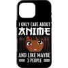 African American Anime Otaku Manga Lover Custodia per iPhone 16 Pro Max Mi interessa solo anime e mi piace forse 3 Persone Anime nero