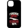 True Crime Merch for Investigative Crime Custodia per iPhone 14 Plus Esperto forense dalla nascita 1974 Compleanno a tema crimine vero