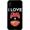 Ramen And Gaming Anime Gifts For Boys Ki Custodia per iPhone XS Max I Love Gaming Ramen giapponese Noodle Bowl Controller Gamer