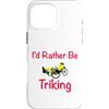 Triker Stuff Custodia per iPhone 16 Pro Max Preferirei triking, triker, triciclo reclinato, bici