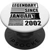 Lustige Geburtstagssprüche zum 25. B-Day 25° compleanno leggendario dal gennaio 2002 proversa di compleanno PopSockets PopGrip Adesivo