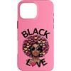 Storia nera Life Tee Co Custodia per iPhone 16 Pro Max Capelli afro neri della regina dell'amore
