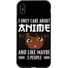 African American Anime Otaku Manga Lover Custodia per iPhone XS Max Mi interessa solo anime e mi piace forse 3 Persone Anime nero