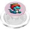 Cute dino T-Rex strawberry quirky hat fr Simpatico dinosauro T-Rex con cappello alla fragola divertente PopSockets PopGrip per MagSafe