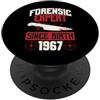 True Crime Merch for Investigative Crime Esperto forense dalla nascita 1967 Compleanno a tema crimine vero PopSockets PopGrip Adesivo