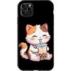 Kawaii Boba Tea Japan Otaku Bubble Milk Custodia per iPhone 11 Pro Max Kawaii Gatto Bere Bolla Boba Latte Tea Amante Giappone Otaku