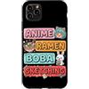 Kawaii Boba Tea Japan Otaku Bubble Milk Custodia per iPhone 11 Pro Max Anime Ramen Boba Schizzo Kawaii Giappone Otaku Manga