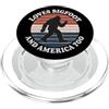 Patriotic Cryptid July 4th USA Designs Loves Bigfoot and America Too USA Retro Sasquatch segno della pace PopSockets PopGrip per MagSafe