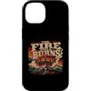 Christian Revival Faith Fire Cross Custodia per iPhone 14 Retro Mountain Cross Il fuoco brucia ancora