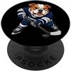 Bulldog Hockey Heroes Designs Cartone animato Bulldog Giocatore di hockey su ghiaccio Design fumetto PopSockets PopGrip Adesivo