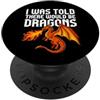 Fantasy & Dragon Vibes Mi è stato detto che ci sarebbero stati draghi PopSockets PopGrip Adesivo