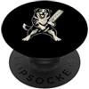Funny Aussie Cricketer Dog Designs Australian Shepherd Cricket Sport Vintage Dog Lover PopSockets PopGrip Adesivo