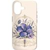 Hibiscus Watercolor Flower Aesthetic Custodia per iPhone 17 Fioritura da giardino vintage botanica floreale di ibisco viola