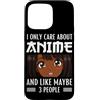 African American Anime Otaku Manga Lover Custodia per iPhone 15 Pro Max Mi interessa solo anime e mi piace forse 3 Persone Anime nero