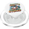 Shark Gifts For Surfers Salato E Stoked Estate Surfing Citazione Carino Shark Surfer PopSockets PopGrip per MagSafe