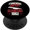 True Crime Merch for Investigative Crime Esperto forense dalla nascita 1962 Compleanno a tema crimine vero PopSockets PopGrip Adesivo