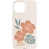 Hibiscus Watercolor Flower Aesthetic Custodia per iPhone 15 Ibisco Fiori Tropicali Botanico Monstera Floreale