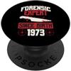 True Crime Merch for Investigative Crime Esperto forense dalla nascita 1973 Compleanno a tema crimine vero PopSockets PopGrip Adesivo