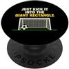 Pitch And Penalty Area Athletics Calcialo nel giocatore di calcio gigante rettangolare PopSockets PopGrip Adesivo