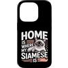 Siamese Cat Lover Owner Custodia per iPhone 14 Pro La casa è dove il mio siamese è un simpatico amante dei gatti