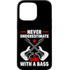 Empowered Musician Graphics Custodia per iPhone 15 Pro Max Mai sottovalutare una donna con un basso