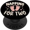 Futura Mamma Donna Incinta Bambino Napping For Two PopSockets PopGrip Adesivo