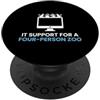 Computer Hardware And Network Technician Supporto IT per un amministratore di sistemi zoo per quattro persone PopSockets PopGrip Adesivo