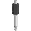 Hama 00205188 - Adattatore audio Cinch-RCA/jack, 1 connettore RCA femmina e 1 jack maschio da 6,35 mm, colore: Nero
