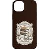 Goth Book Club Apparel Custodia per iPhone 14 Plus Lettore di bibliofili introverso del club di lettura degli amanti dei libri