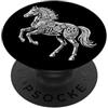 Steampunk Vintage Retro Future Designs Cavallo Steampunk Vintage Meccanico Ingranaggio Retro Orologio Art PopSockets PopGrip Adesivo