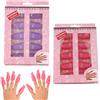 JCUGSBS Clip Rimozione Semipermanente,20 Pcs Mollette Unghie, Nail Art Clip in Acrilico, Cappucci per Rimozione Semipermanente, Clip di Rimuovere Cap UV Gel per Strumento di Remover (viola + rosa)